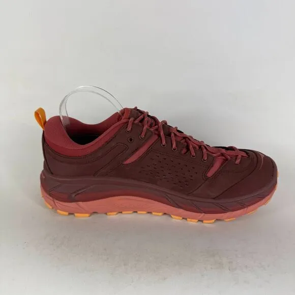 Hoka One One Tor Ultra Lo Waterproof Athletic Sneakers Men's 12 Burgundy Leather