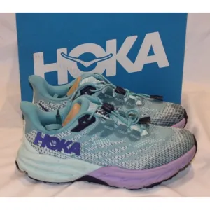 Hoka One Speedgoat 5 Running Sneakers OMLM GREEN PURPLE YOUTH 5 WOMEN'S 6.5 NIB