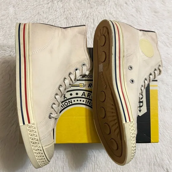 Hood 1967 Rocket High Cut Unisex Canvas Sneakers - Vintage Natural