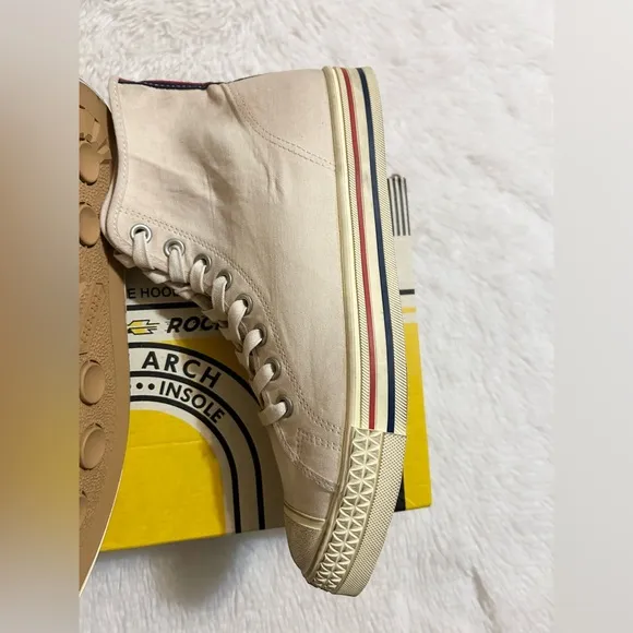 Hood 1967 Rocket High Cut Unisex Canvas Sneakers - Vintage Natural