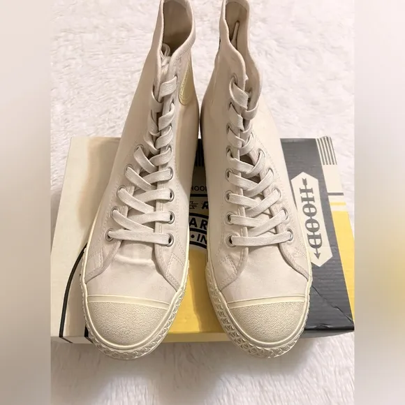Hood 1967 Rocket High Cut Unisex Canvas Sneakers - Vintage Natural