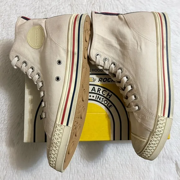 Hood 1967 Rocket High Cut Unisex Canvas Sneakers - Vintage Natural