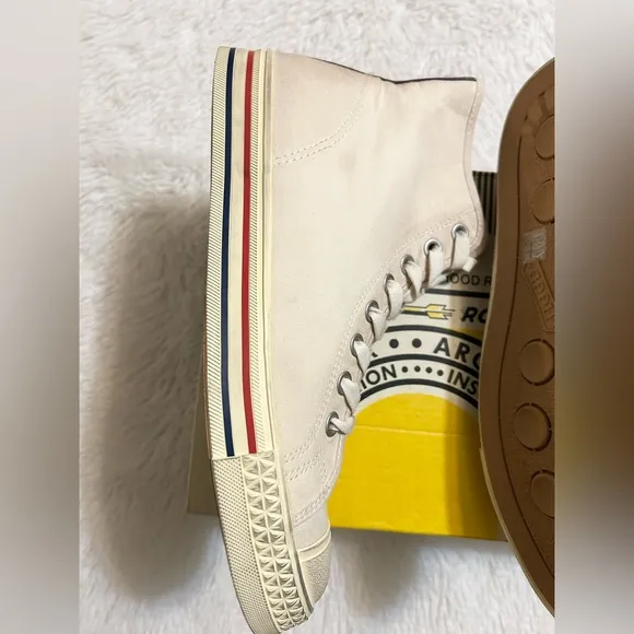 Hood 1967 Rocket High Cut Unisex Canvas Sneakers - Vintage Natural