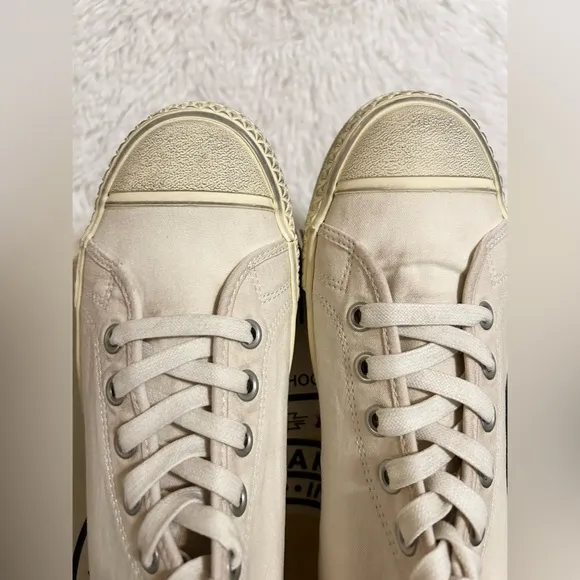 Hood 1967 Rocket High Cut Unisex Canvas Sneakers - Vintage Natural