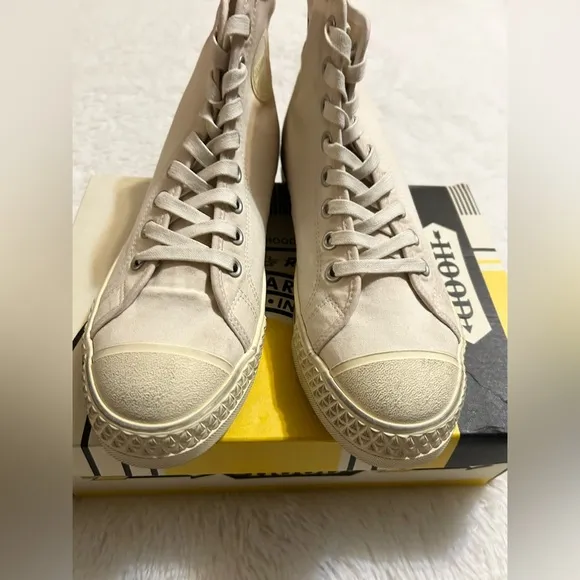 Hood 1967 Rocket High Cut Unisex Canvas Sneakers - Vintage Natural