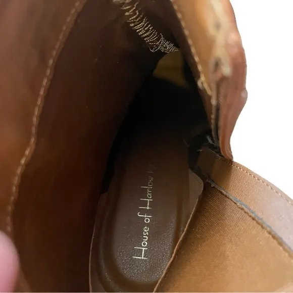 HOUSE OF HARLOW 1960 Festival Cognac Chunky Platform Boots New With Tag