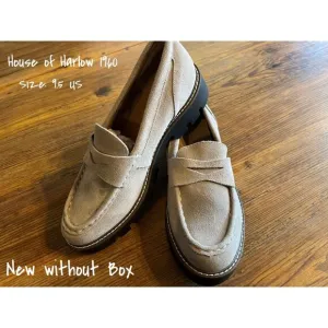 House of Harlow 1960 Gunner Suede Lug Sole Loafers  9.5 US Brand New