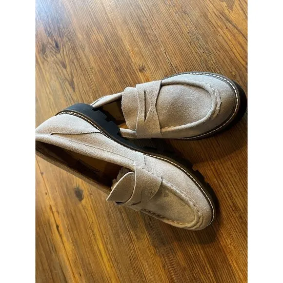 House of Harlow 1960 Gunner Suede Lug Sole Loafers  9.5 US Brand New