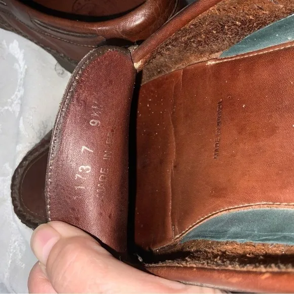 HS Task Bozeman Montana Brown Leather Penny Loafers Made In Brazil 9.5M