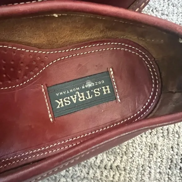H.S. Trask Vintage brown leather penny loafers Mens 11