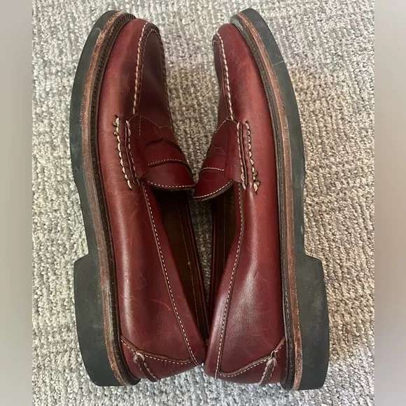 H.S. Trask Vintage brown leather penny loafers Mens 11
