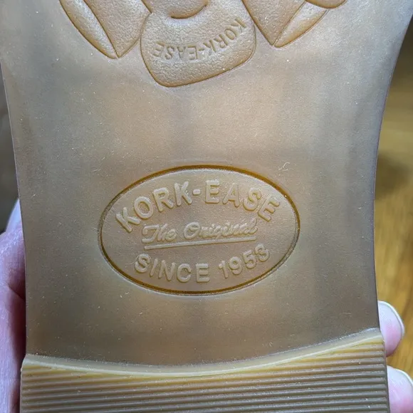 HTF KORK EASE 3 STRAP LEATHER SLIP ON SANDALS