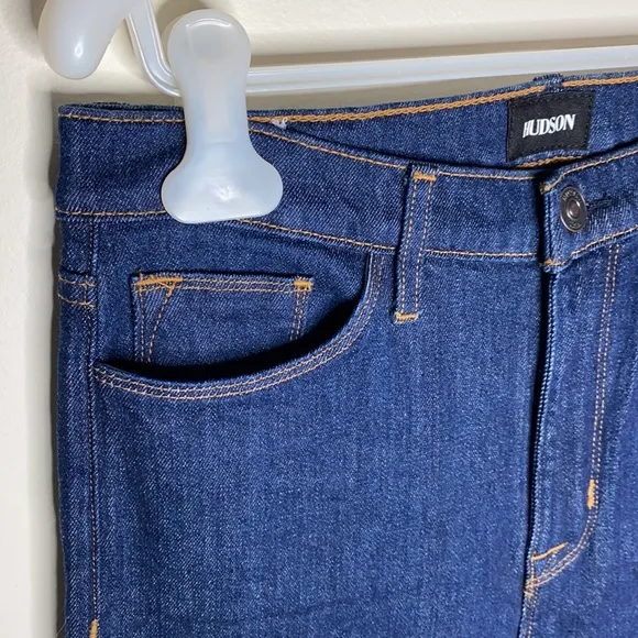 Hudson Zoeey high rise deep cuff crop dark jeans size 26