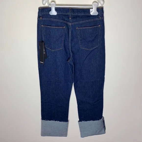 Hudson Zoeey high rise deep cuff crop dark jeans size 26