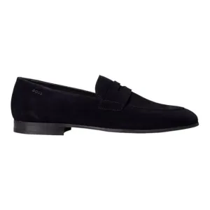 Hugo Boss Men's Gavrie Suede Dress Loafers Black Size 11 1/2