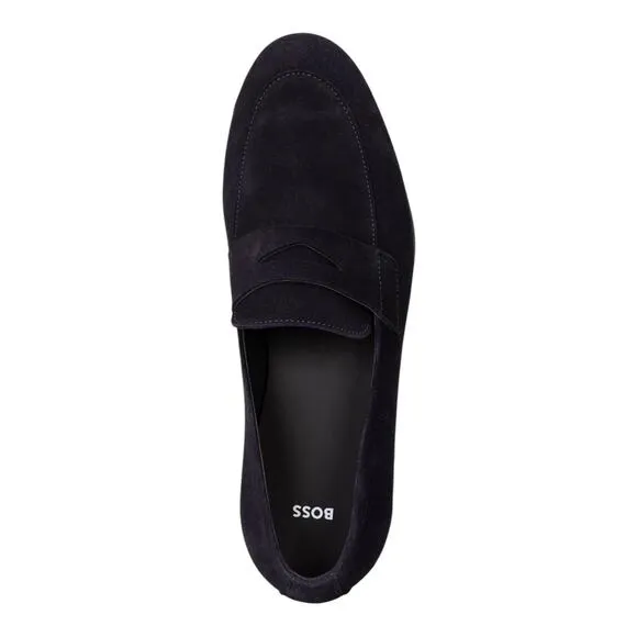 Hugo Boss Men's Gavrie Suede Dress Loafers Black Size 11 1/2