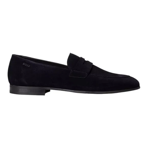 Hugo Boss Men's Gavrie Suede Dress Loafers Black Size 11 1/2