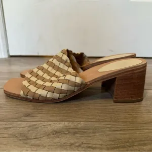 Huma Blanco Woven Leather Mule Sandals