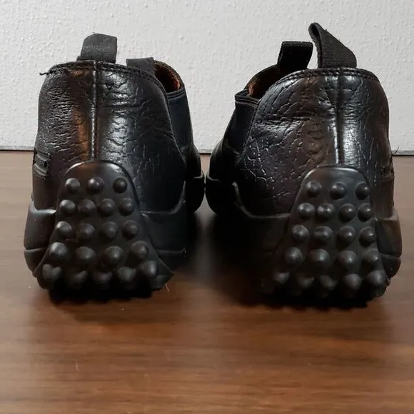 Hummer Mens Casual‎ Chelsea Style Slip On Black Leather Driving Shoes Size 10½