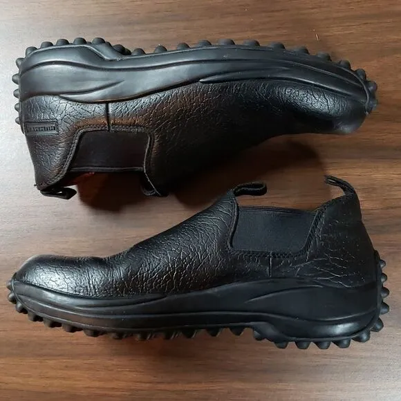 Hummer Mens Casual‎ Chelsea Style Slip On Black Leather Driving Shoes Size 10½