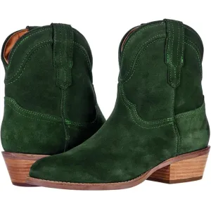 Hunter Green Suede Cowboy Boots