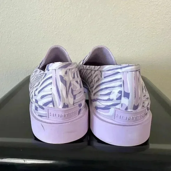 Hunter Penny Loafers Refined Coral Print Waterproof Purple Dawn Size Women's 8