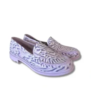 Hunter Penny Loafers Refined Coral Print Waterproof Purple Dawn Size Women's 8