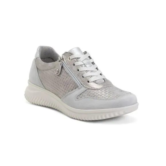 IMAC Silver Made In Italy Suede Comfort Sneakers