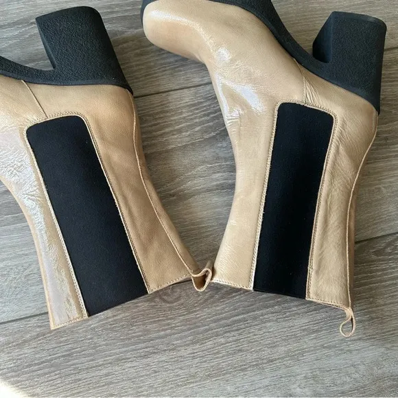 INTENTIONALLY BLANK Bossy Leather Chunky Platform Chelsea Boots
