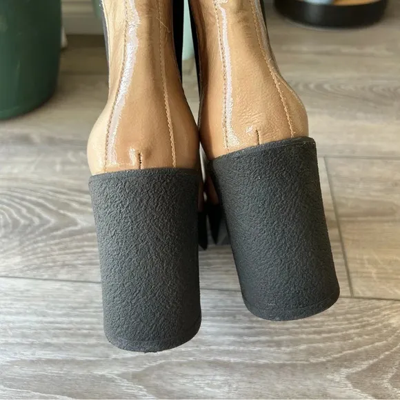 INTENTIONALLY BLANK Bossy Leather Chunky Platform Chelsea Boots