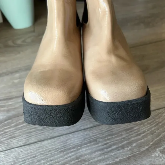 INTENTIONALLY BLANK Bossy Leather Chunky Platform Chelsea Boots