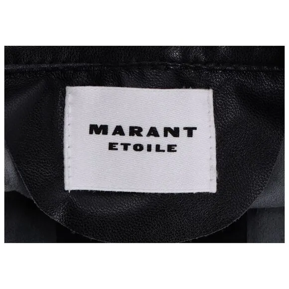 Isabel Marant Etoile Breanne Midi Skirt in Black Faux Leather