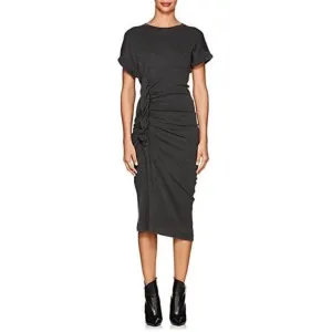 Isabel Marant Etoile grey cotton draped minimal dress
