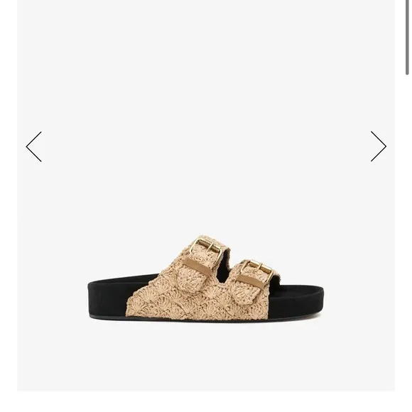 Isabel Marant - Lennyo open-toed raffia sandals - Size 37