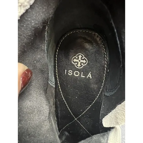 ISOLA Antonella Leather Snakeskin Tassel Wedge Heel Bootie Western Cowgirl  8.5