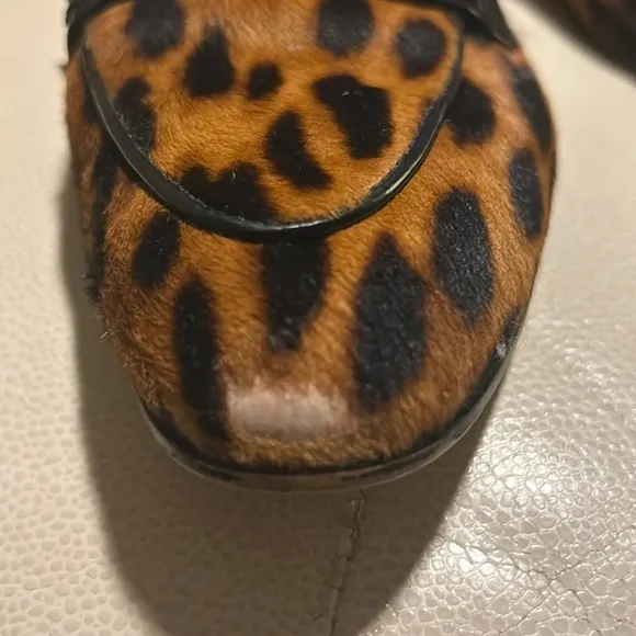 J Crew Academy Leopard Print Penny Loafers Size 7
