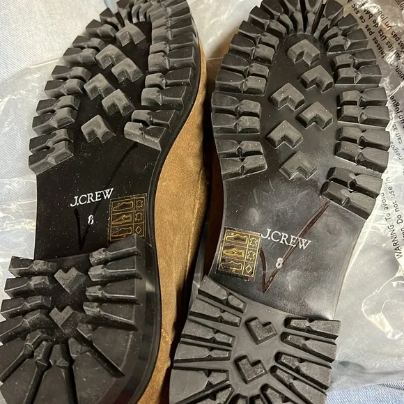 J Crew BLACK Winona lug-sole penny loafers in suede BP306