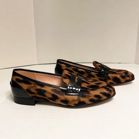 J. Crew Calf Hair Leopard Loafers
