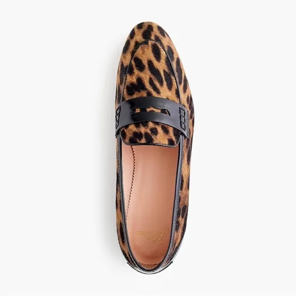 J. Crew Calf Hair Leopard Loafers