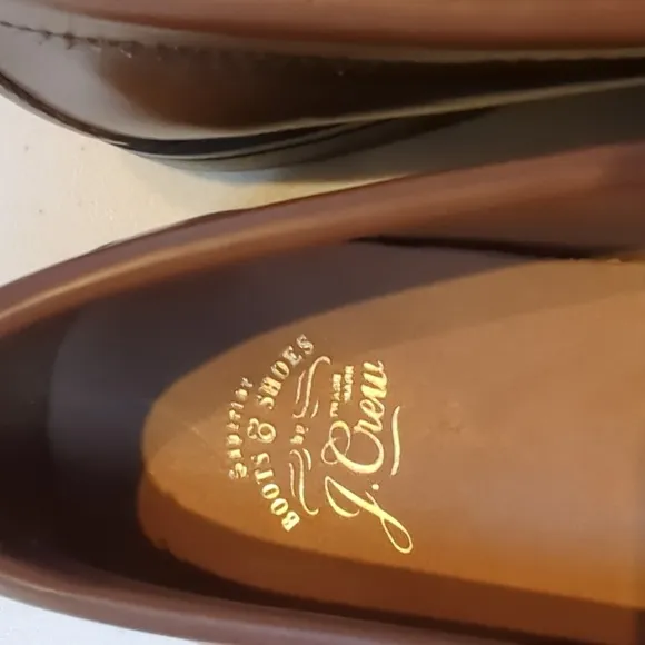 J. Crew, Camden, Brown leather penny loafers. Size 9