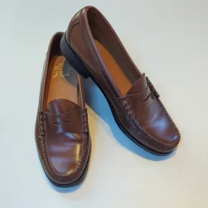 J. Crew, Camden, Brown leather penny loafers. Size 9