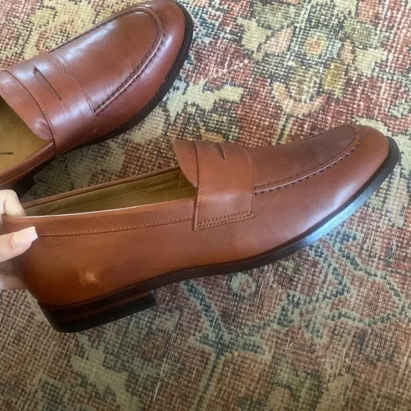 J Crew Factory Leather penny loafers AW268