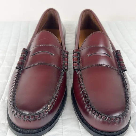 J. Crew Factory Men’s Penny Loafers in Wine Leather Size 10