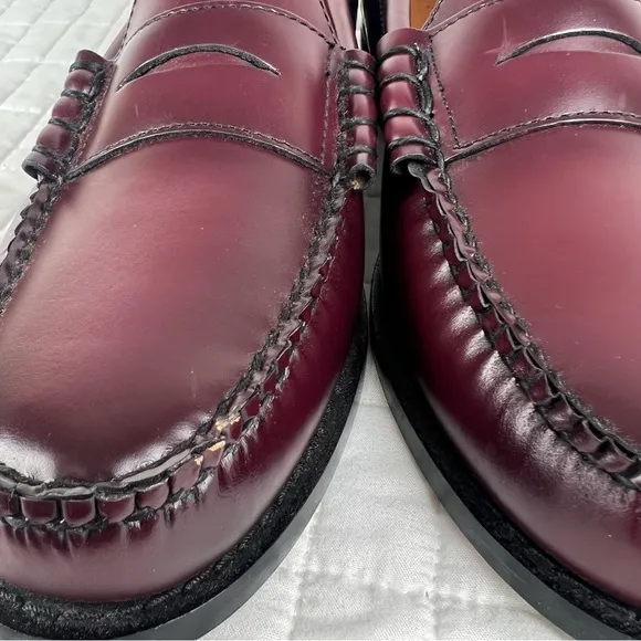 J. Crew Factory Men’s Penny Loafers in Wine Leather Size 10