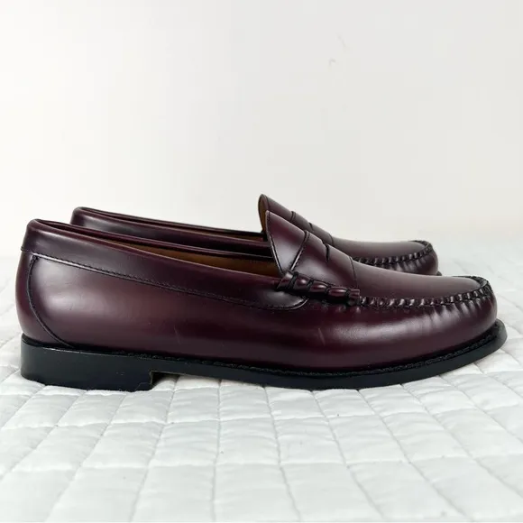 J. Crew Factory Men’s Penny Loafers in Wine Leather Size 10