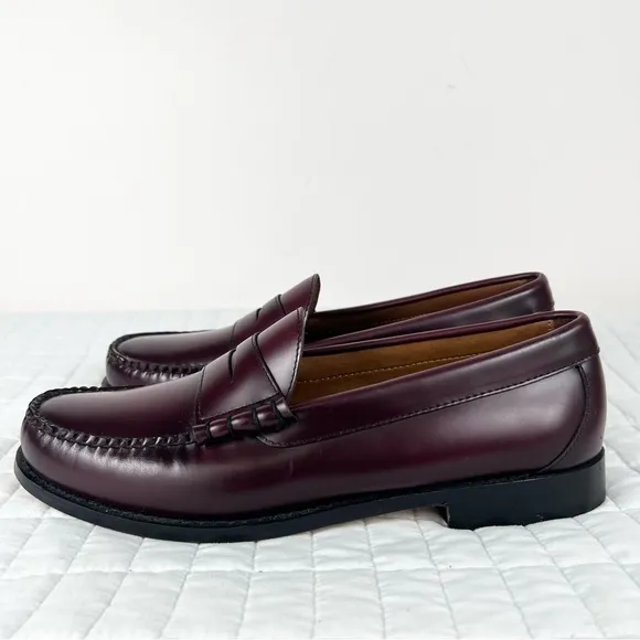 J. Crew Factory Men’s Penny Loafers in Wine Leather Size 10