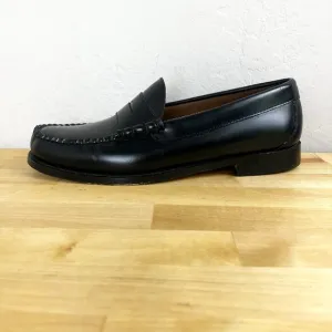 J. Crew Factory Men's Size 8 Penny Loafers Dress Shoes Black Leather BS114