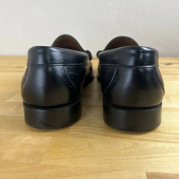 J. Crew Factory Men's Size 8 Penny Loafers Dress Shoes Black Leather BS114