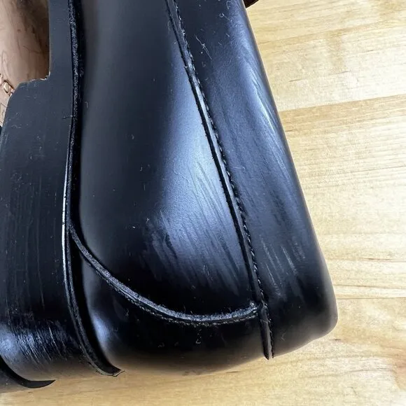J. Crew Factory Men's Size 8 Penny Loafers Dress Shoes Black Leather BS114