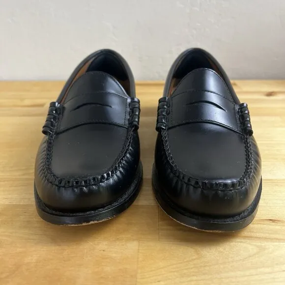 J. Crew Factory Men's Size 8 Penny Loafers Dress Shoes Black Leather BS114